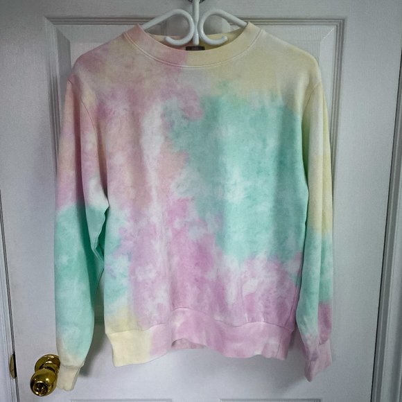 GAP Size XS Vintage Soft Balloon Sleeve Pullover Sweatshirt Pastel Tie Dye - Picture 4 of 8